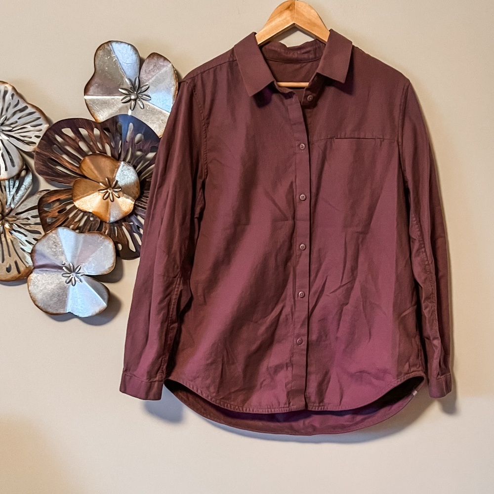 Lululemon Full Day Ahead Shirt - Antique Bark - Size 10